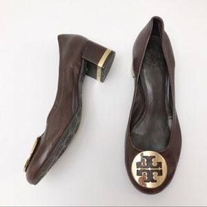 Tory Burch Amy pumps brown genuine leather heels size 7,5